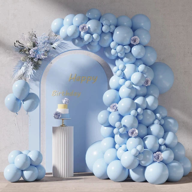 Main image of 87pcs Pastel Blue Balloons Different Sizes 18 12 10 5 Inches for Garland Arch, Premium Blue Latex Balloons for Birthday Wedding Baby Shower Bridal Shower Party Decorations