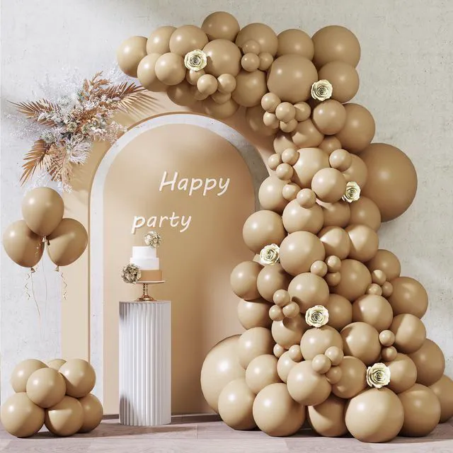 Main image of 87pcs Light Brown Balloons Different Sizes 18 12 10 5 Inches, Premium Party Latex Balloons Arch Kit Garland for Birthday Wedding Graduation Baby Shower Party Decoration