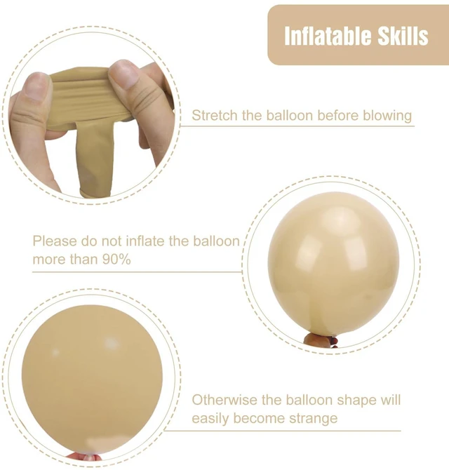 Alt view image 3 of 6 - 87pcs Light Brown Balloons Different Sizes 18 12 10 5 Inches, Premium Party Latex Balloons Arch Kit Garland for Birthday Wedding Graduation Baby Shower Party Decoration