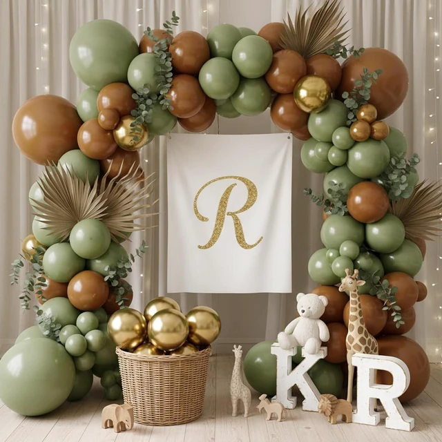 Alt view image 6 of 7 - Sage Green Balloons 87pcs Different Sizes 18 12 10 5 Inches, Olive Green Latex Balloons Arch Kit Garland for Birthday Wedding Graduation Baby Shower Party Decoration