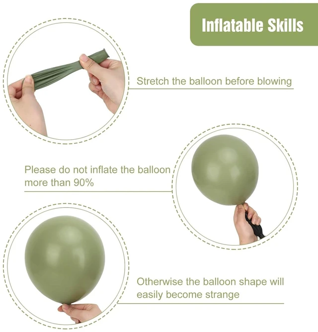 Alt view image 3 of 7 - Sage Green Balloons 87pcs Different Sizes 18 12 10 5 Inches, Olive Green Latex Balloons Arch Kit Garland for Birthday Wedding Graduation Baby Shower Party Decoration