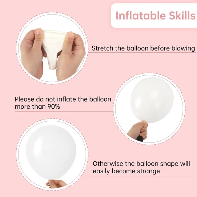 Alt view image 3 of 7 - 87pcs White Balloons Different Sizes 18 12 10 5 Inches for Garland Arch, Premium Party Latex Balloons for Birthday Party Wedding Anniversary Baby Shower Party Decoration