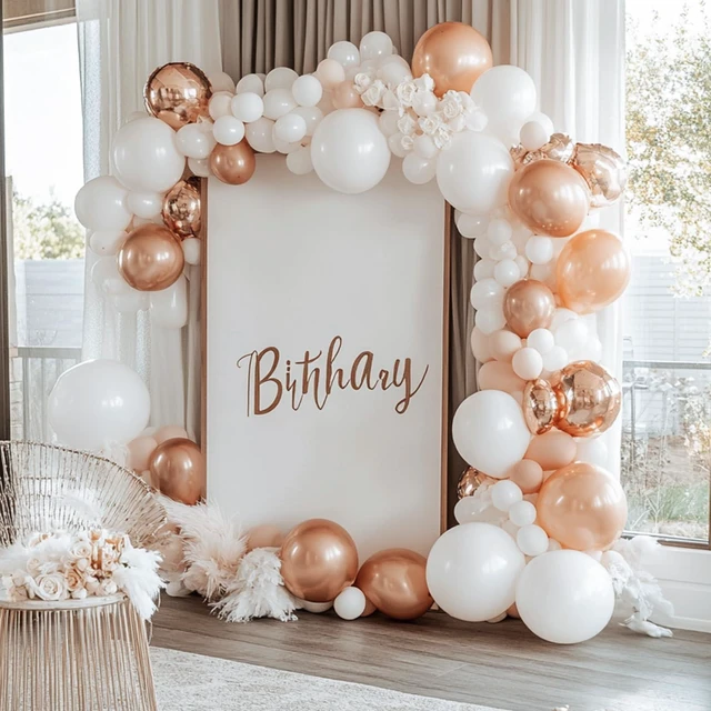 Alt view image 5 of 7 - 87pcs White Balloons Different Sizes 18 12 10 5 Inches for Garland Arch, Premium Party Latex Balloons for Birthday Party Wedding Anniversary Baby Shower Party Decoration