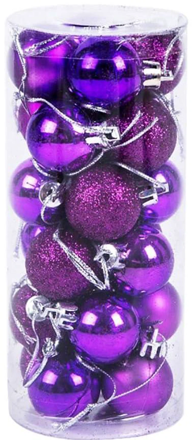 Main image of Christmas Tree Ornaments Balls - Pack of 24pcs Shatterproof Christmas Ball Ornaments Xmas Bulbs Decorations Set for Xmas Tree Balls Decorative Hanging Ornament Purple