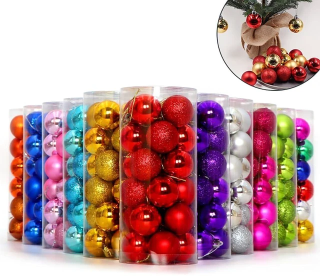 Alt view image 2 of 7 - Christmas Tree Ornaments Balls - Pack of 24pcs Shatterproof Christmas Ball Ornaments Xmas Bulbs Decorations Set for Xmas Tree Balls Decorative Hanging Ornament Purple