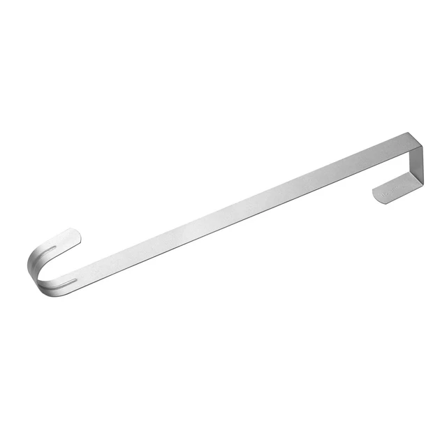 Alt view image 5 of 6 - Sattiyrch 15" Wreath Hanger for Front Door, Over the Door Wreath Hook | No drilling or screws. Protects doors, closes normally, holds 22 lbs for holiday & seasonal décor. Silver,1 Pack