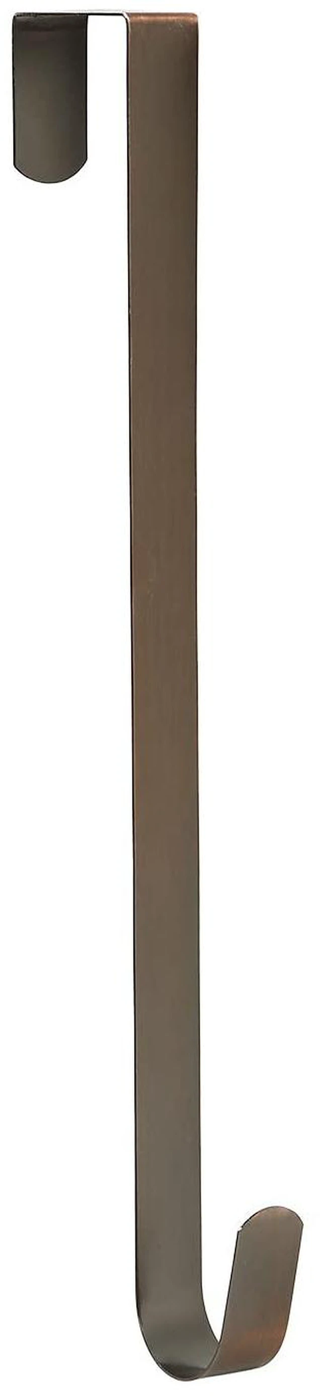 Main image of 15" Wreath Hanger for Front Door, Over the Door Wreath Hook | No drilling or screws. Protects doors, closes normally, holds 22 lbs for holiday & seasonal décor.Brushed Copper,1 Pack