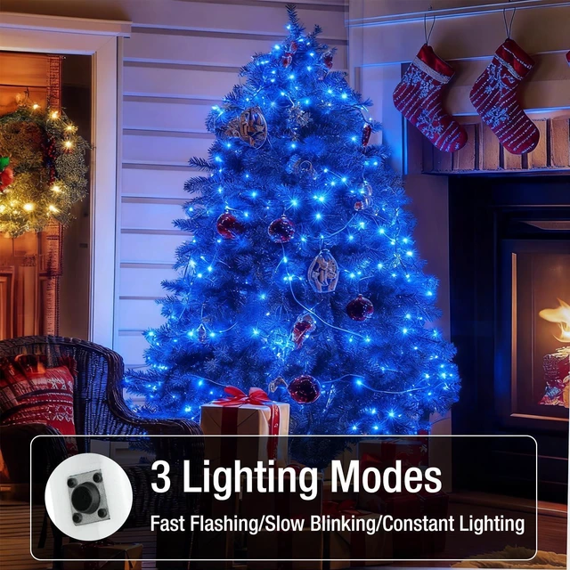 Alt view image 2 of 7 - 6 Pack Fairy Lights Battery Operated - 7ft 20 Led Twinkle Lights 3 Modes, Bulk Mini String Lights Waterproof for Mason Jars Vases DIY Party Wedding Decoration Christmas -Blue