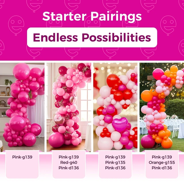 Alt view image 5 of 7 - Hot Pink Latex Round Helium Party Balloons100 Pack 12 inch | Pink Balloons for Valentine's Day Wedding Birthday Party Backdrop Decorations