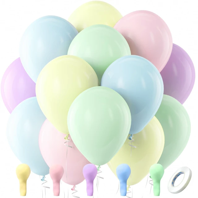 Main image of Pastel Latex Party Balloons 100 Pack 12 inch | Multicolor Macaron Balloons for Easter Birthday Rainbow Party Bridal Shower Wedding Decorations