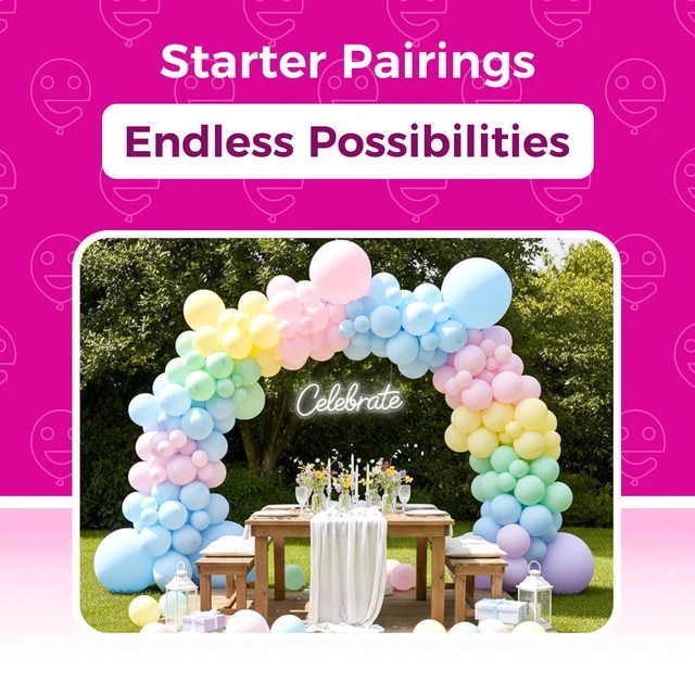 Alt view image 5 of 7 - Pastel Latex Party Balloons 100 Pack 12 inch | Multicolor Macaron Balloons for Easter Birthday Rainbow Party Bridal Shower Wedding Decorations