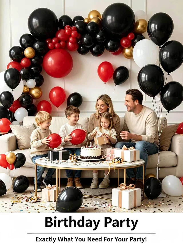 Alt view image 2 of 7 - Black Balloons 125pcs Different Sizes 18 12 10 5 Inch Black Balloon Arch | Black Balloons Garland Kit with Balloon Tape and Glue Dots for Birthday Graduation Casino Gaming Retirement Party Decorations