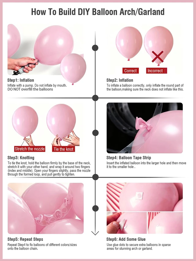 Alt view image 5 of 7 - Pink Balloons 125 Pcs Different Sizes 18 12 10 5 Inch Pink Balloon Arch Kit | Light Pastel Baby Pink Balloon Garland for Birthday Baby Shower Gender Reveal Princess Party Decoration with Balloon Tape