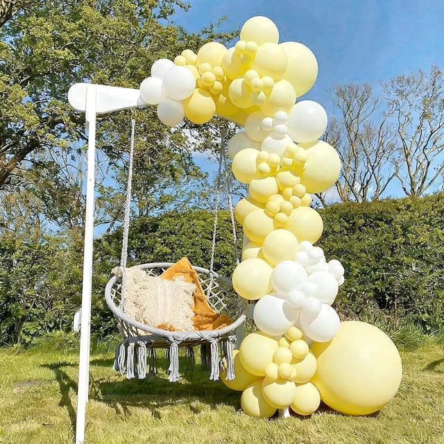 Alt view image 3 of 7 - Light Yellow Balloons, 50pcs 12 Inches Pastel Yellow Latex Balloons | Yellow Latex Balloons for Birthday Baby Shower Wedding