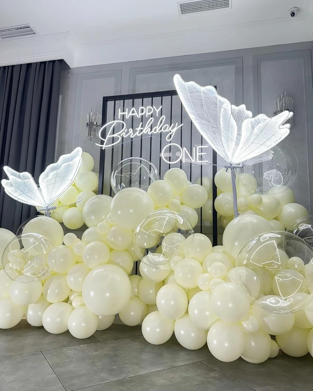 Alt view image 5 of 7 - Light Yellow Balloons, 50pcs 12 Inches Pastel Yellow Latex Balloons | Yellow Latex Balloons for Birthday Baby Shower Wedding