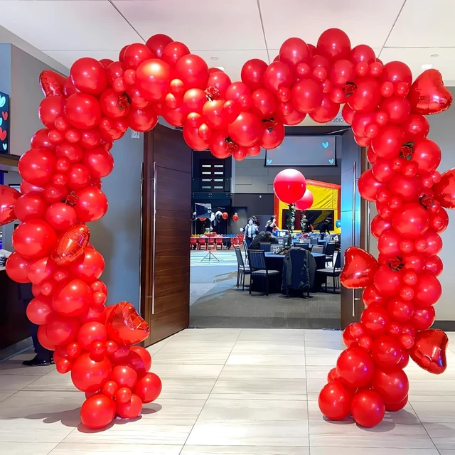 Alt view image 6 of 7 - Red Balloons Set, 50 Pcs Red Latex Balloons 12 Inch | Party Balloons for Birthday Baby Shower New Years Wedding Anniversary Party Decorations