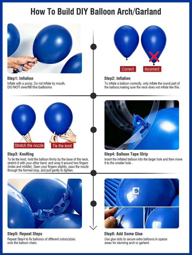 Alt view image 5 of 7 - Black Red Blue Balloon Arch Kit 120pcs Red Metallic Silver Latex Balloons | Different Sizes 18 12 10 5 Inch Balloons with Balloon Tape & Glue Dots for Boys Birthday Spider Theme Baby Shower Party