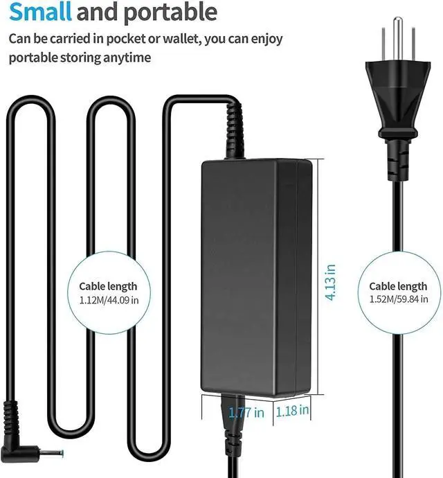 Alt view image 6 of 6 - LOT 45W AC Adapter Charger for HP Laptop 19.5V 2.31A Power Supply Cord 4.5*3.0mm