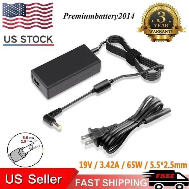 Alt view image 6 of 6 - AC Adapter Charger for HP Pavilion 23xi 27xi Monitors with Power Cord