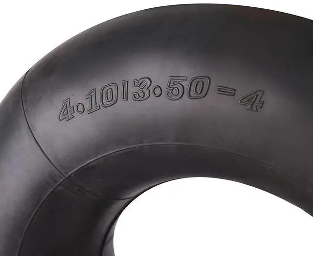 Alt view image 4 of 7 - TWO 410/350-4 4.10/3.50-4 4.10-4 410-4 3.50-4 350-4 TIRE INNER TUBE RUBBER VALVE