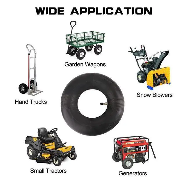 Alt view image 6 of 7 - TWO 410/350-4 4.10/3.50-4 4.10-4 410-4 3.50-4 350-4 TIRE INNER TUBE RUBBER VALVE