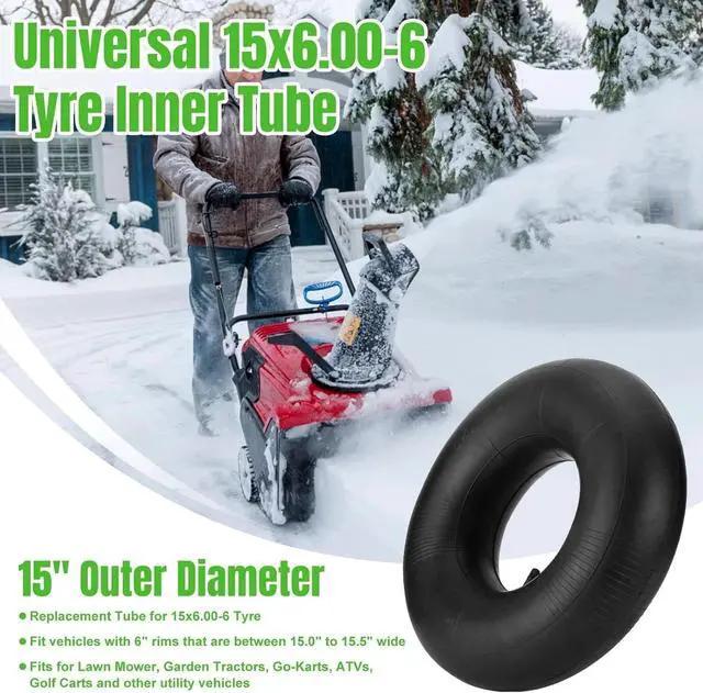 Alt view image 3 of 7 - 2PCS Heavy Duty 15x6.00-6 Lawn Mower Tractor Tire Inner Tubes 15x6-6 TR13 Valve
