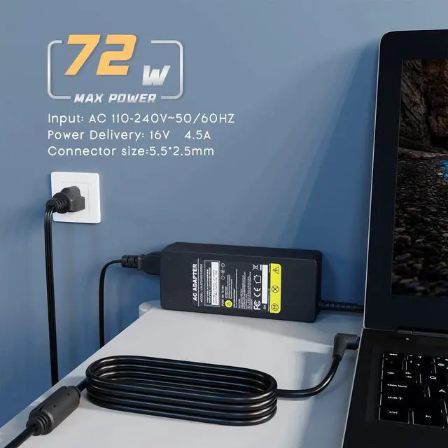 Alt view image 2 of 3 - Laptop Charger for Panasonic Toughbook CF-30 CF-51 CF-74 CF-C1 Power Supply Cord