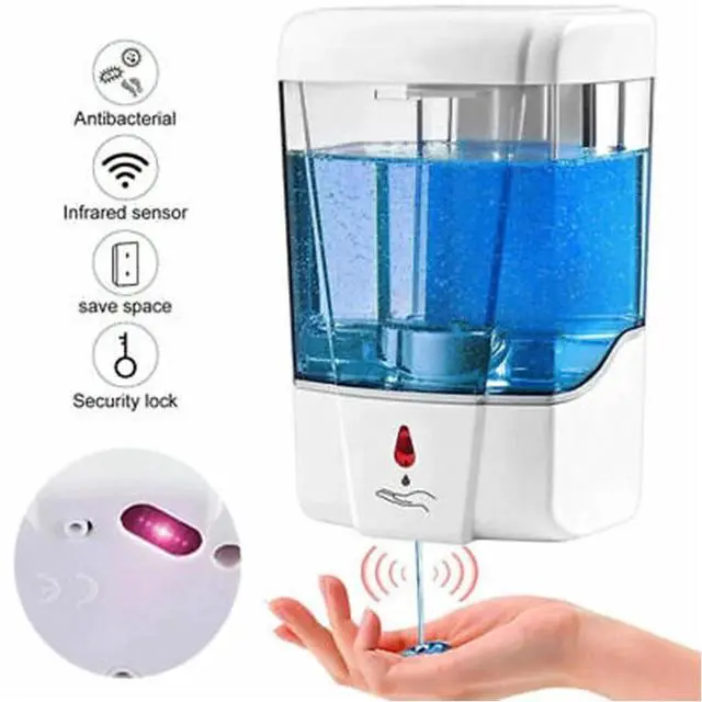 Main image of 700MLAutomatic Liquid Soap Dispenser Handfree Touchless IR Sensor Wall Mount