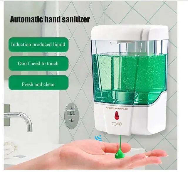 Alt view image 2 of 7 - 700MLAutomatic Liquid Soap Dispenser Handfree Touchless IR Sensor Wall Mount