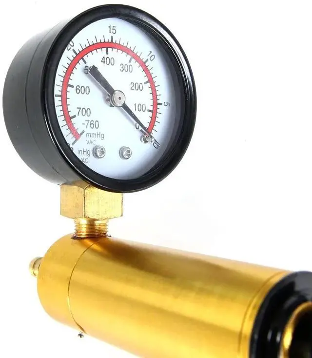 Alt view image 3 of 7 - Hand Held Vacuum Pressure Pump Tester Set Brake Fluid Bleeder Bleeding Kit &Box