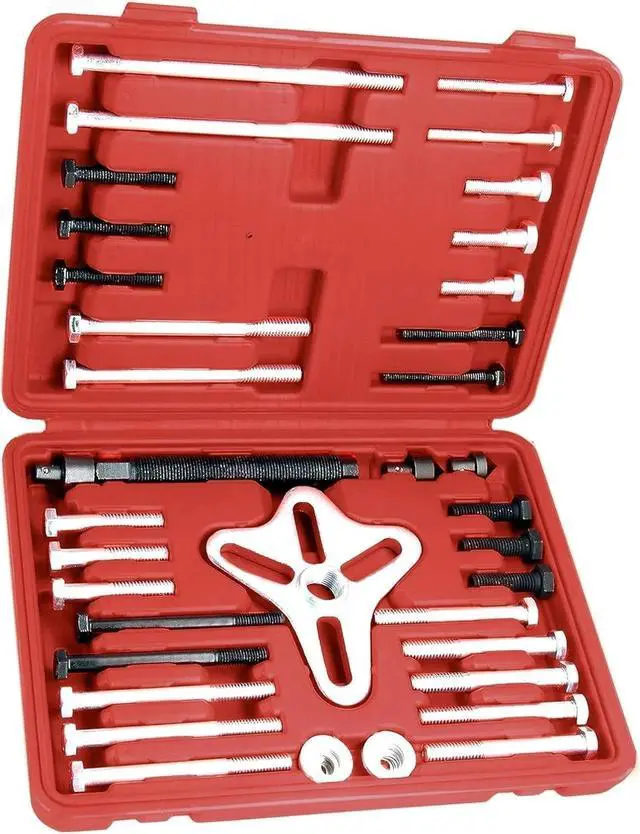 Alt view image 4 of 7 - 46pcs Harmonic Balancer Gear Puller Tool Kits Steering Wheel Crank Shaft Pulley