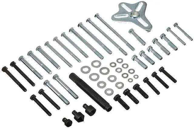 Alt view image 5 of 7 - 46pcs Harmonic Balancer Gear Puller Tool Kits Steering Wheel Crank Shaft Pulley