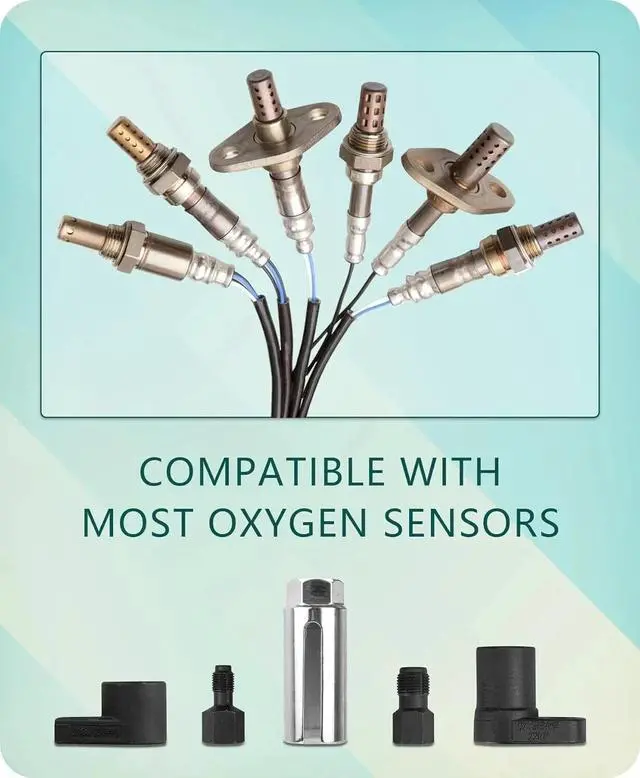 Alt view image 7 of 7 - O2 Oxygen Sensor Socket Thread Chaser Set 5PCS O2 Sensor Wrench Removal Tool Kit