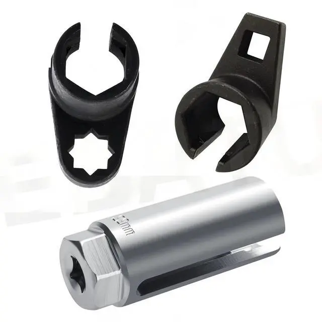Alt view image 4 of 4 - 3X Oxygen Sensor Socket Wrench Set 6 Point 7/8" O2 Remover Installer Wrench Tool