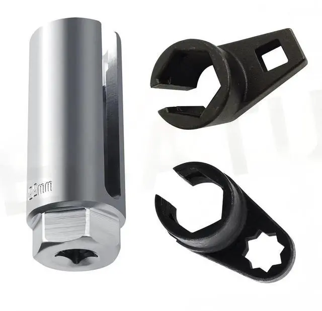 Alt view image 3 of 4 - 3X Oxygen Sensor Socket Wrench Set 6 Point 7/8" O2 Remover Installer Wrench Tool
