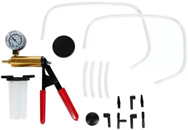 Alt view image 2 of 7 - HAND VACUUM PUMP HELD BRAKE BLEEDER TESTER SET BLEED CAR MOTORBIKE BLEEDING KIT