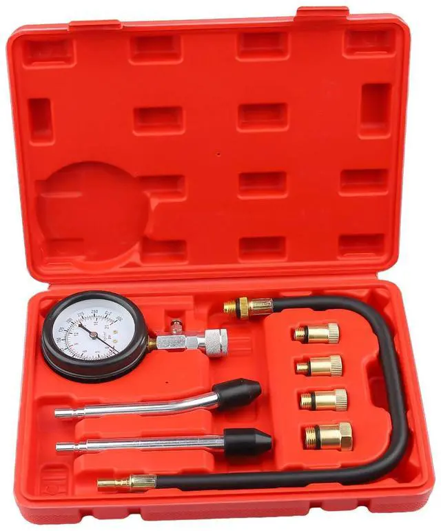 Alt view image 2 of 7 - Petrol Engine Cylinder Compression Tester Kit for Automotive Motorcycle Tool Kit