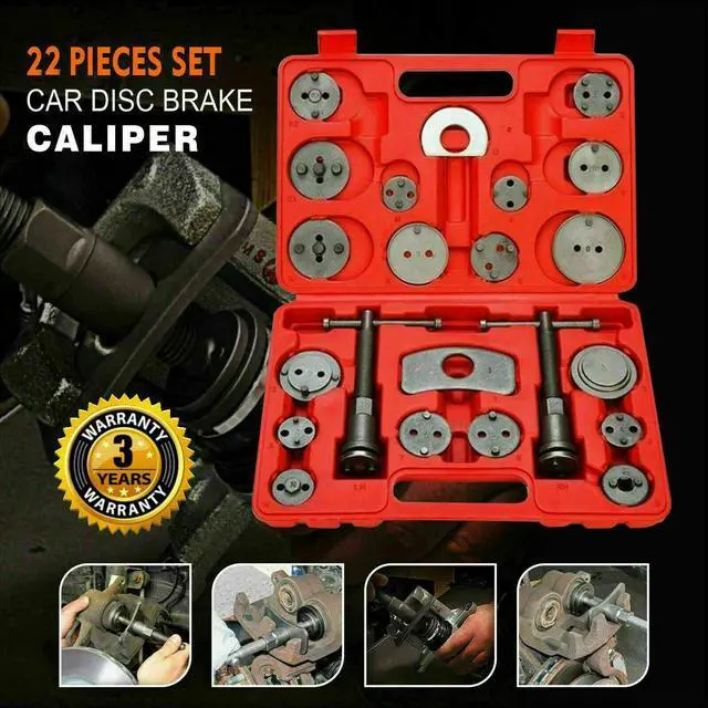 Alt view image 7 of 7 - Disc Brake Caliper Wind Back Tool Universal Kit Piston Pad Car Truck Mechanics