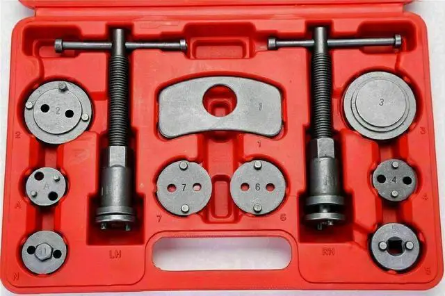 Alt view image 2 of 7 - Disc Brake Caliper Wind Back Tool Universal Kit Piston Pad Car Truck Mechanics