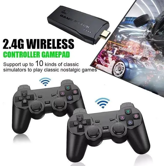 Main image of 4K HDMI TV Game Stick Built-in 64GB 20000+ Video Games Console Wireless Gamepad
