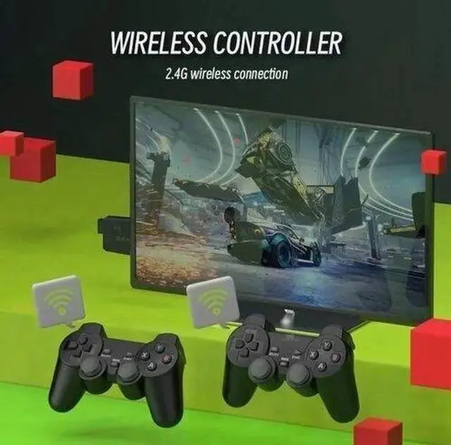 Alt view image 5 of 7 - 4K HDMI TV Game Stick Built-in 64GB 20000+ Video Games Console Wireless Gamepad