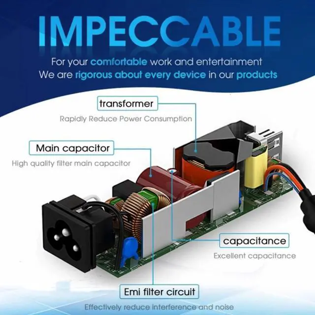 Alt view image 5 of 6 - AC Adapter For HP EliteDesk Desktop Mini 705 800 G2 G3 G4 Power Supply Charger