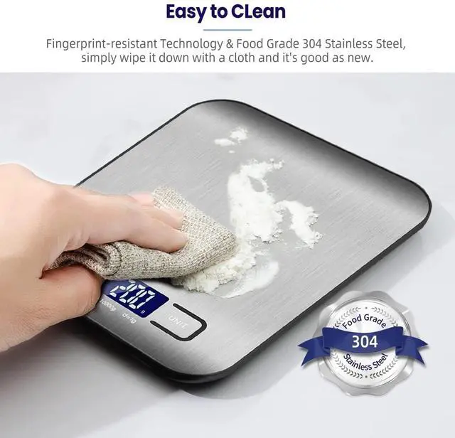 Alt view image 3 of 6 - Digital Food Scale, 22lb Kitchen Scales Grams & Ounces For Weight Loss , Cooking