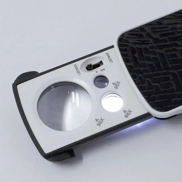 Alt view image 5 of 7 - 500g x 0.01g Digital Jewelry Scale ACCT-500 .01 g & 30x 60x 90x Loupe Magnifier