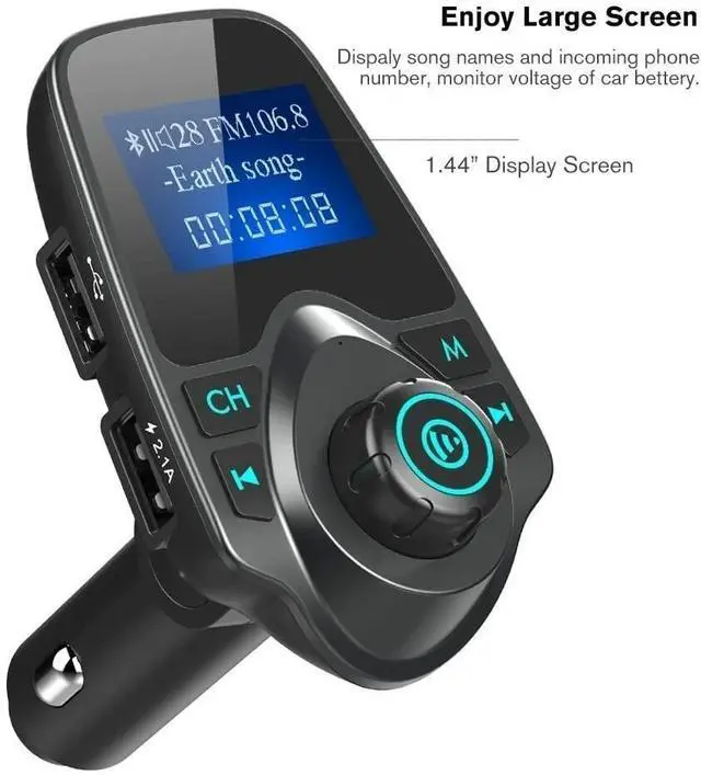 Alt view image 4 of 7 - Bluetooth 5.0 Wireless FM Transmitter USB Charger Aux Adapter MP3 Hands-free Car