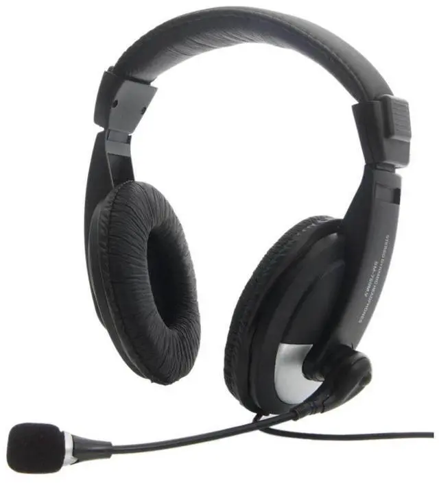 Alt view image 3 of 3 - New Skype Headset Headphones with Microphone for PC Gaming 3.5mm Audio Speaker