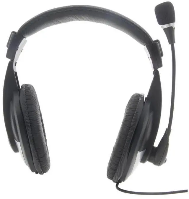 Alt view image 3 of 3 - New Skype Headset Headphones with Microphone for PC Gaming 3.5mm Audio Speaker