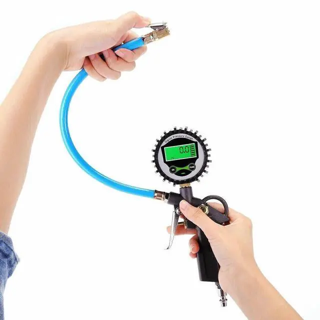Main image of LCD Digital Air Tire Inflator with Pressure Gauge Chuck for TrucK/Car/Bike NEW