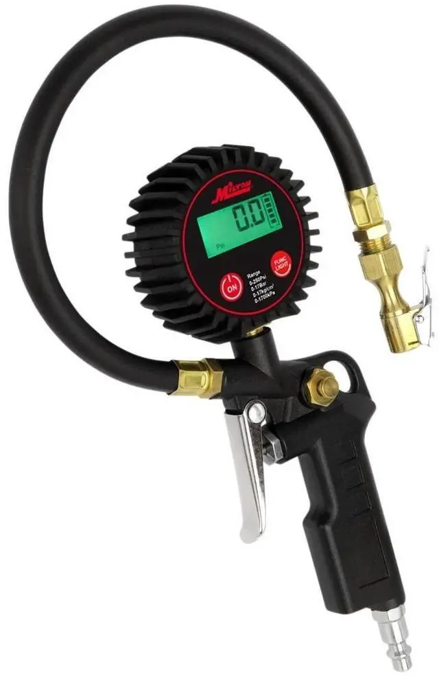 Alt view image 2 of 7 - Milton® Digital Tire Inflator / Pressure Gauge, 0-250 PSI, 14" Air Hose, Lock-on