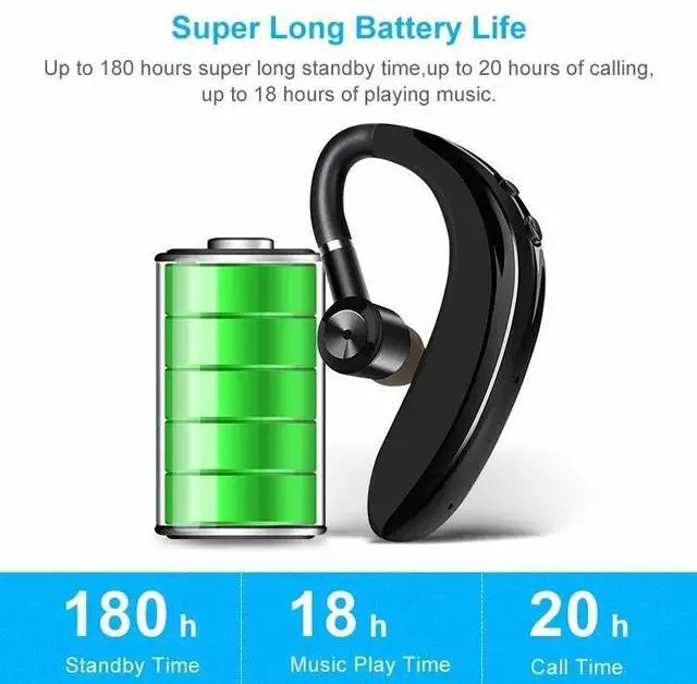 Alt view image 6 of 7 - Wireless Bluetooth Noise Cancelling Trucker Headset Earpiece Earbud For Driving